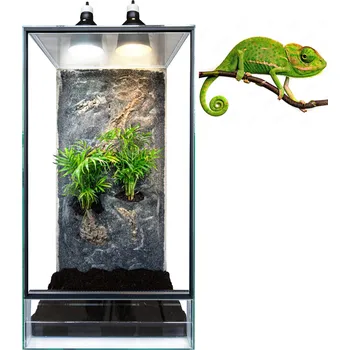 Terárium Kompletně zařízené terárium pro chameleona 50x50x100 cm