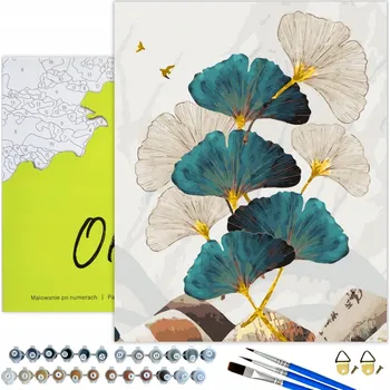 MALOVÁNÍ PODLE ČÍSEL se zlatou barvou S RÁMEM 40x50 s lesklou barvou Oh Art