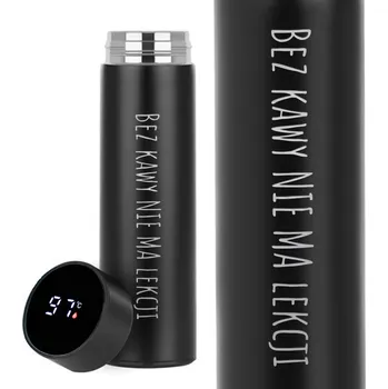 Termoska TERMOSKA S DISPLEJEM S GRAVÍROVÁNÍM Černý bez KÁVY NENÍ VYUČOVÁNÍ Pro Učitele