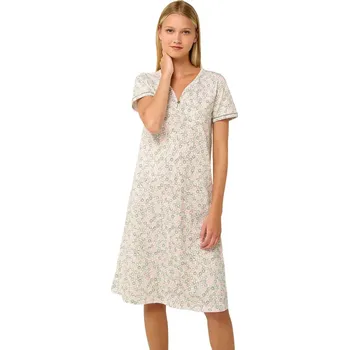 Dámská noční košile Bavlněná noční košile s potiskem Vamp 22244 green oil velikost L