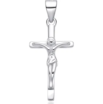 Přívěsek NUBIS® Stříbrný přívěšek kříž s Ježíšem - NB-4590