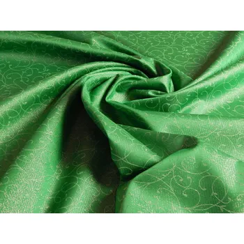 Vánoční dekorace HEDVA ČESKÝ BROKÁT Oluxa 146 krucánky zelená