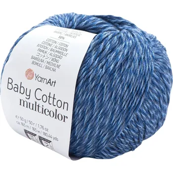Yarn Art Baby Cotton Multicolor 5210 Blue Pletací příze