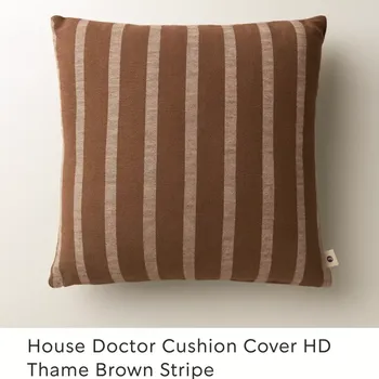 Dekorativní polštářek Polštář House Doctor Cushion Cover HD Thame Brown Stripe