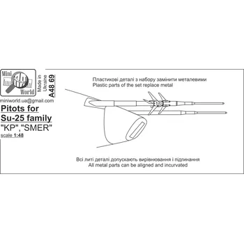 Plastikový model Miniworld 1/48 Pitots for Su-25 family KP, SMER