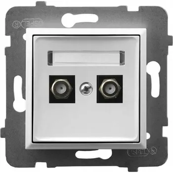 Elektrická zásuvka Anténní zásuvka nástěnná Ospel bílá