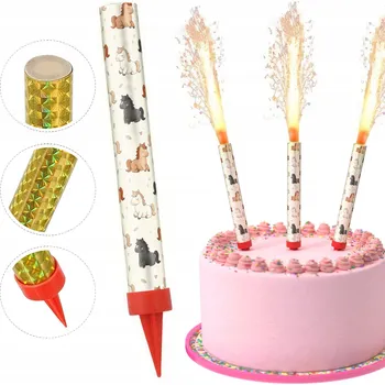 Dortová svíčka SVÍČKA DORTOVÁ FONTÁNA RACA K NAROZENINÁM - ZVÍŘATA KŮŇ 12 cm