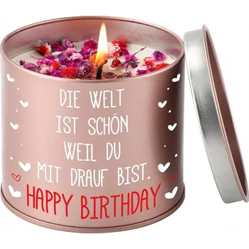 Svíčka Aromaterapeutická sójová svíčka, dárek k narozeninám pro maminku