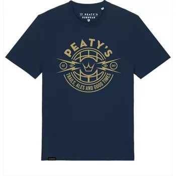 cyklistický dres PEATYS PEATY'S PUBWEAR TRIKO S KRÁTKÝM RUKÁVEM TRAILS & ALES CREST / FRENCH NAVY (PPW-25-TEE-TAG-NVY) L