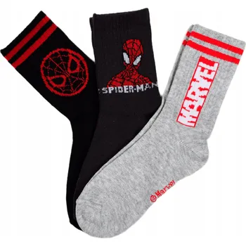 Chlapecké Ponožky Marvel Spiderman , sada 3 kusů, nejmódnější střih 27/30