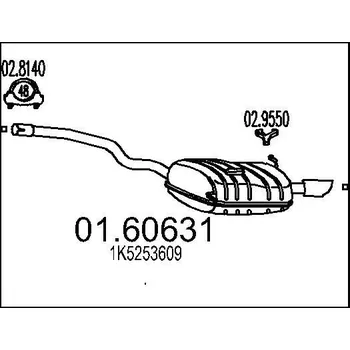 Auto-moto Zadní tlumič výfuku MTS 01.60631