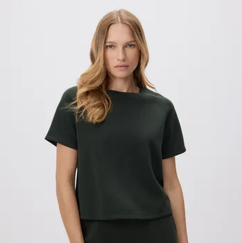 Dámské tričko Reserved - Tričko ze směsi modalu - tmavě zelená - 565GA-79X - 565GA-79X-M