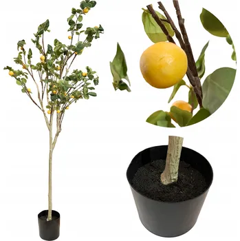 umělá květina UMĚLÝ CITRONOVNÍK 180cm VELKÝ CITRON ROSTLINA JAKO ŽIVÁ REALISTICKÁ