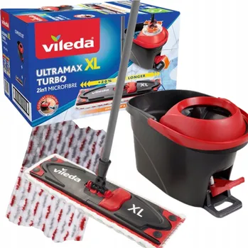 mop Kbelík a plochý mop Vileda Ultramax Turbo XL 42 cm