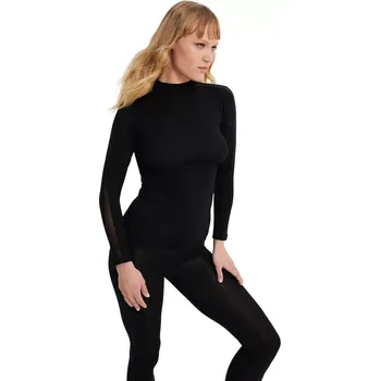 Dámská móda Elegantní černé dámské tričko s dlouhými rukávy Vamp 19827 velikost XL