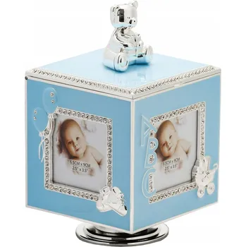 hrací skříňka Věnování s Hrací Skříňka skříňkou - Světle Modrá medvídek