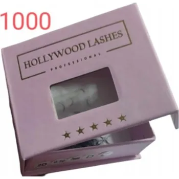 Umělé řasy HOTOVÉ TRSY ŘAS 3D 0,07D 12MM 1000ks Hollywood Lashes