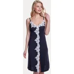 Luisa Moretti Dámská noční bambusová košilka EVELIN, Černá, V dárkovém boxu, Bambusové vlákno 100%, S krajkou - vel. M