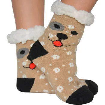 Dámské ponožky PONOŽKY TEPLÉ protiskluzové DĚTSKÉ ZIMNÍ 28-31