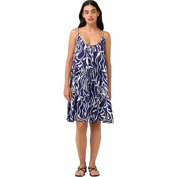 Dámské šaty Letní šaty Vamp na ramínka 22403 blue print velikost XXL