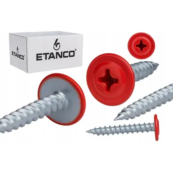 Vrták Šrouby s podložkou Etanco do dřeva 4,2x30mm, RAL3020 GM-S 250 Ks.