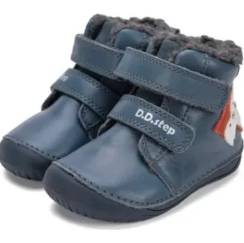Dívčí sněhule D.D.Step Barefoot zimní boty W070-52301 Bermuda Blue EUR 22