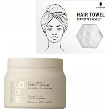 Vlasová regenerace Schwarzkopf BlondMe Bond Repair Vyživující maska 200 ml + ručník DÁREK
