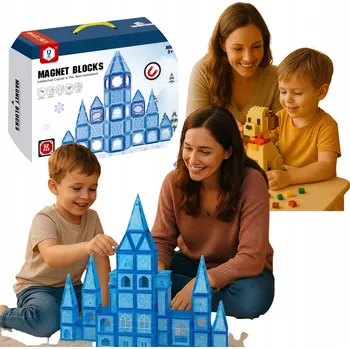 ostatní stavebnice MAGNETICKÉ STAVEBNICE 52 ks 3D KONSTRUKČNÍ VZDĚLÁVACÍ STAVEBNICE 112A +