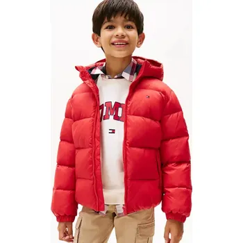Dívčí bunda Dětská péřová bunda Tommy Hilfiger KB0KB10091.128.176.9BYA červená 33X, vel. 152