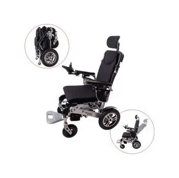 Invalidní vozík Elektrický invalidní vozík inSPORTline Hawkie Evo II s polohovatelným opěradlem 700W - stříbrná