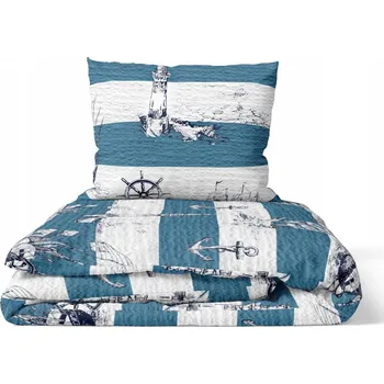 Povlečení Krepové povlečení 140x200 cm + 1 Ks. 70x80 Námořnické