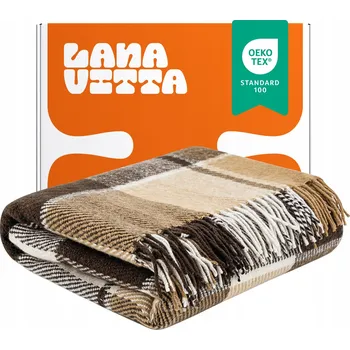 Prostěradlo Deka Lanavitta vlněná 200 cm x 220 cm béžová