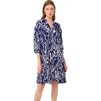 Dámské šaty Letní šaty Vamp s knoflíky 22400 blue print velikost L
