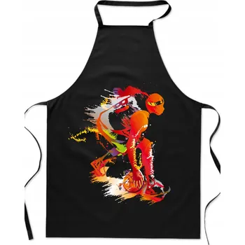 Kuchyňská zástěra KUCHYŇSKÁ ZÁSTĚRA BASKETBAL BASKETBALISTA MÓDNÍ DÁREK