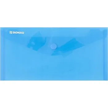 Pořadač/Organizér na dokumenty Donau poloprůhledný modrý DL 226 x 126 mm