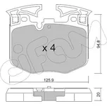 Sada brzdových destiček, kotoučová brzda CIFAM 822-1146-0