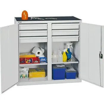 Skříňka na nářadí Dílenská skříň Professional 2000, 6 zásuvek a 2 police, šedá, š 1000 mm