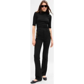 Kalhoty flare high rise