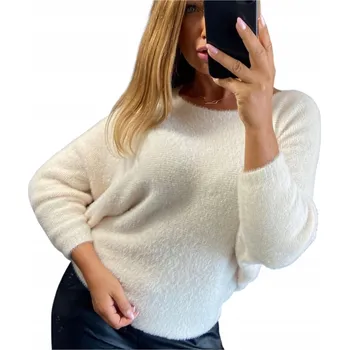 Dámský svetr F800 DÁMSKÝ SVETR ALPAKA LOĎKA ECRU vel. 38 (M)