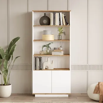 regál VerDesign regál se skříňkou FREY 16, barva borovice + bílá