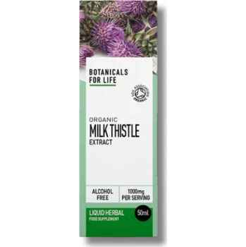 Botanicals for Life | Bio extrakt z ostropestřce Objem: 50 ml přispívá k normální činnosti jater a detoxikaci