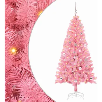 Vánoční stromek Vánoční stromeček s 150 LED diodami Růžová 150 cm PVC