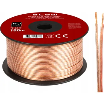 elektrický kabel Reproduktorový Kabel BLOW HQ 2x1,00 mm 100 m