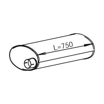 Výfukový systém Střední tlumič výfuku DINEX DIN28421