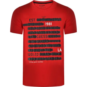 Pánské tričko Pánské tričko GUESS s logem M2YI71 I3Z11 Červené