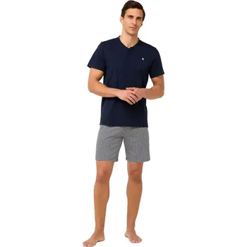 Pánské pyžamo Pánské pyžamo Vamp s knoflíkovou légou 22672 velikost XXL