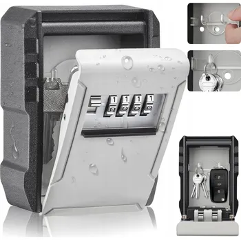 Trezor SEJF NA KLÍČE KÓD STĚNOVÝ PENÍZE SKRÝŠKA SCHRÁNKA KOVOVÝ VODĚODOLNÝ