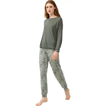 Dámské pyžamo Dámské pyžamo z mikromodalu Vamp 23013 green sage velikost XXL