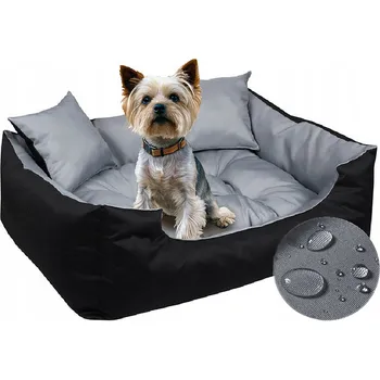 Pelíšek pro psa Pelíšek pro psa ECCO voděodolný šedý obdélníkový M s polštářem