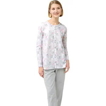 Dámské pyžamo Dámské bavlněné pyžamo v pastelovém vzoru Vamp 23292 gray silver velikost XXL